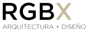 Logotipo a color estudio RGBX Arquitectura + Diseño